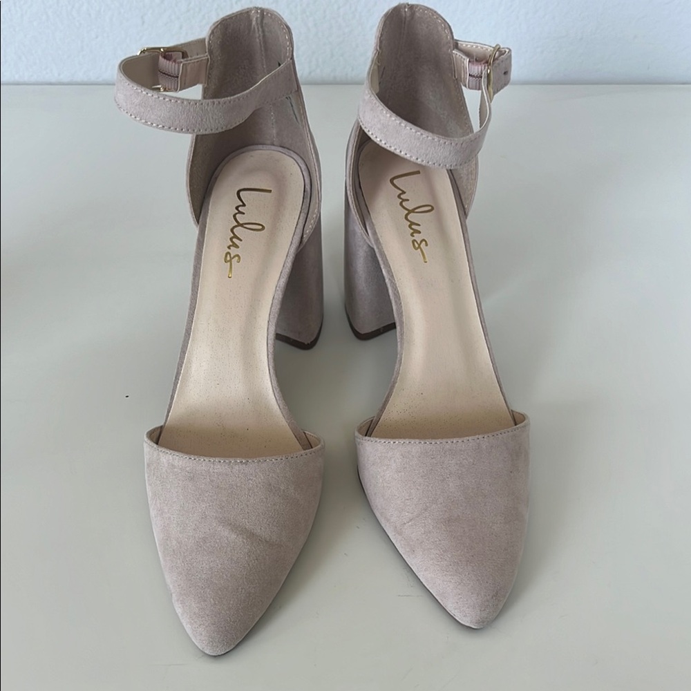 Lulu's Women's Tan Block Heel Sandals